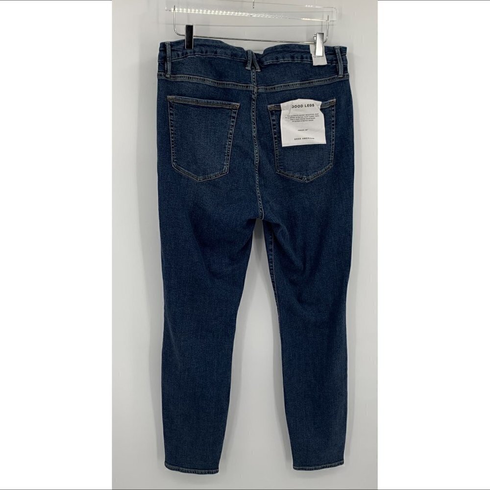 Good American Good Legs skinny Tummy Tech high rise ankle jeans stretch new 16 - Picture 4 of 5